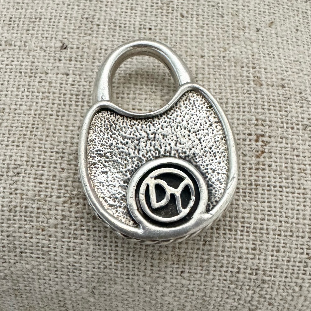 David Yurman Padlock Charm Pendant .925 Sterling Silver